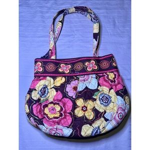 Vera Bradley brown, pink, yellow small handbag